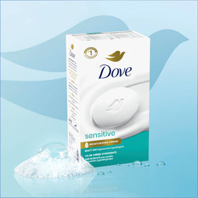 Close-up of Dove ingredient label indicating plant-based cleansers and no sulfates