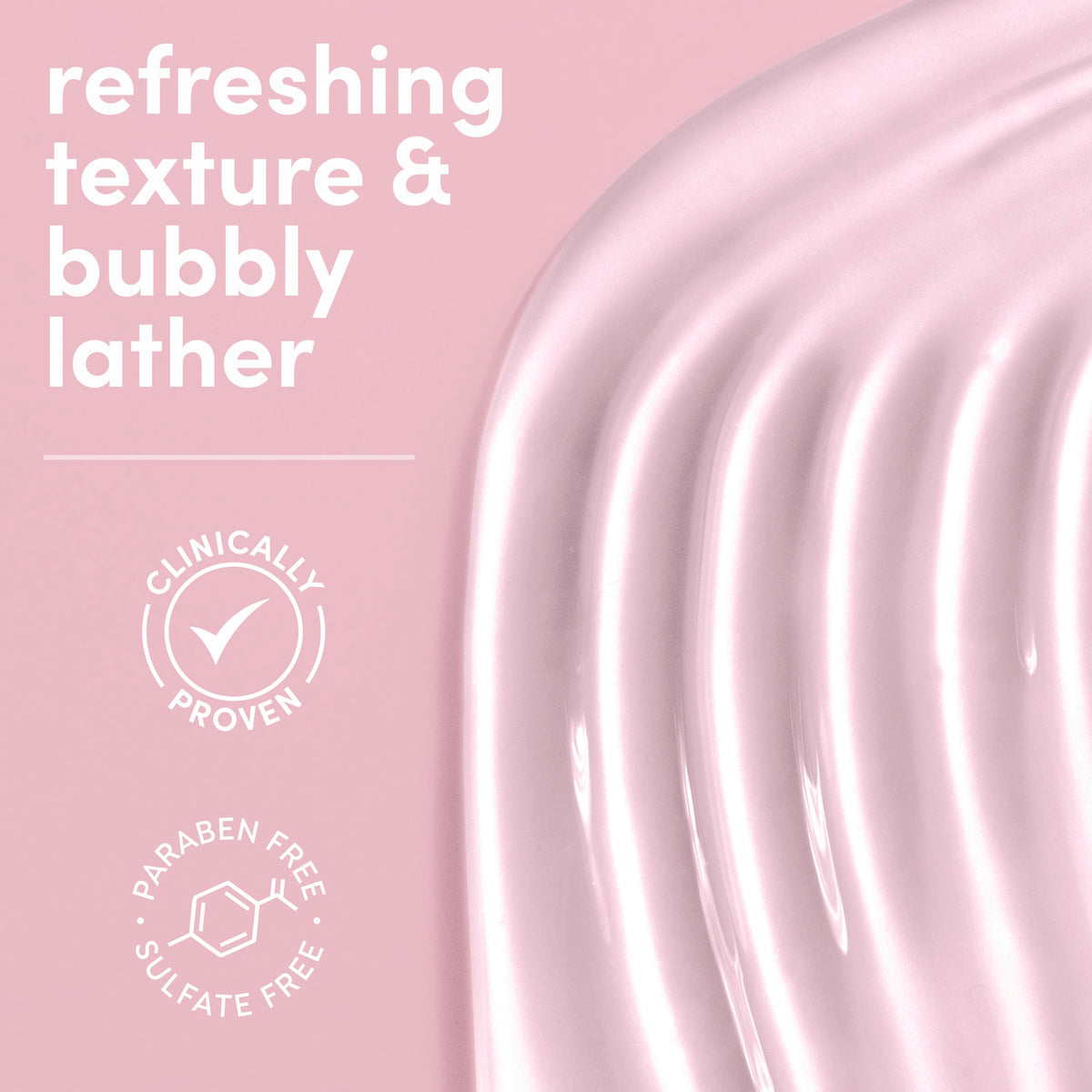 Dove serum texture on hand showing creamy lather and hydration