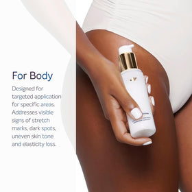Dove serum pump dispenser close-up for precise, mess-free application