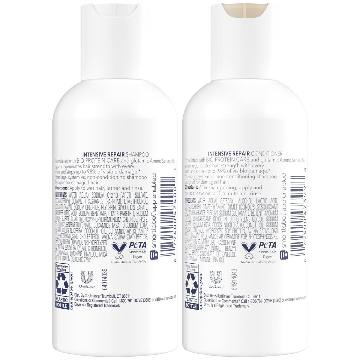 Dove shampoo bottle close-up highlighting nourishing formula and gentle cleanse