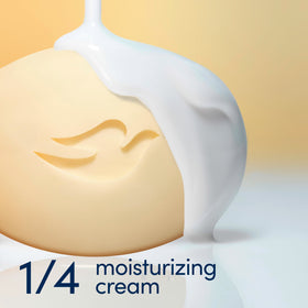 Washing hands with Dove shea butter bar for soft hydrated skin