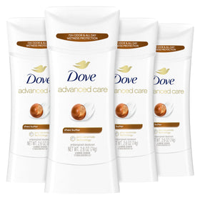 Dove shea butter stick front packaging showing product and benefits