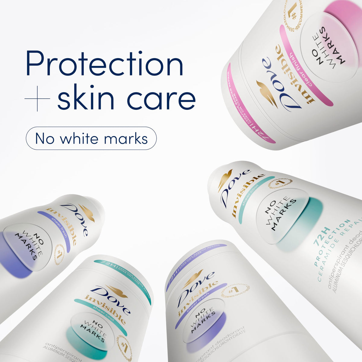 Dove Sheer Cool ingredient visual of Pro-Ceramide technology supports skin barrier