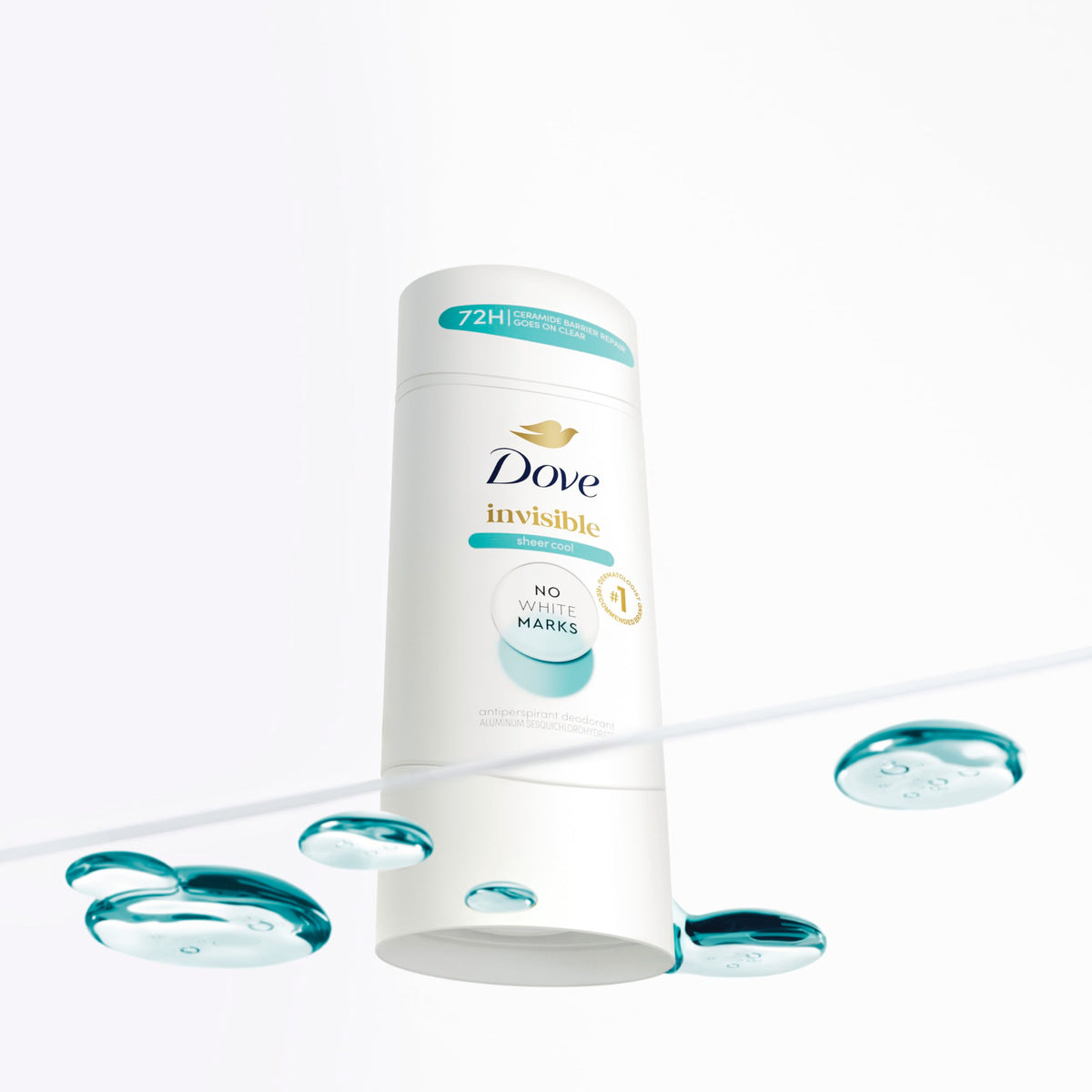 Dove Sheer Cool being applied underarm showing gentle care after shaving
