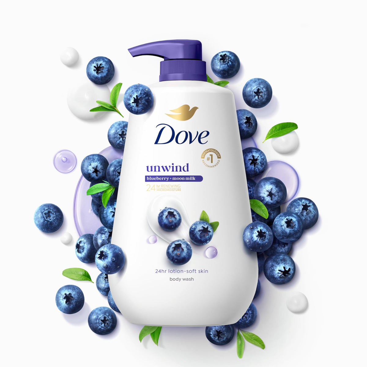 Dove bottle on bathroom shelf suggesting daily self-care routine