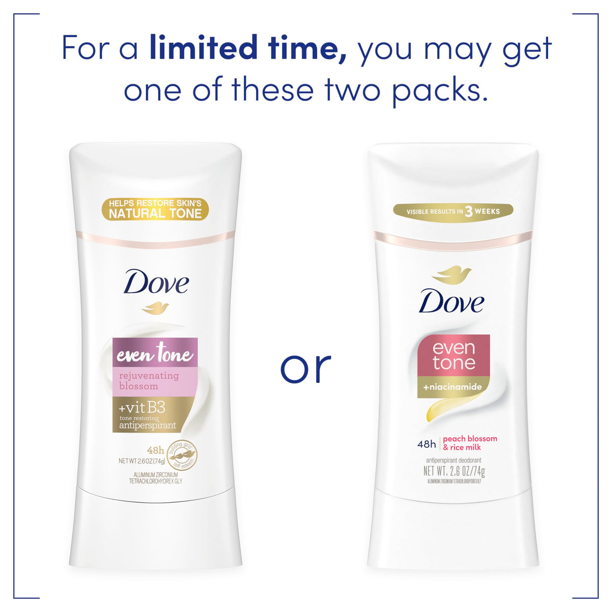 Dove next to hand for size comparison showing travel-friendly benefit