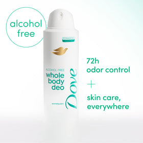 Dove label detail showing alcohol-free and 35% nourishing serum