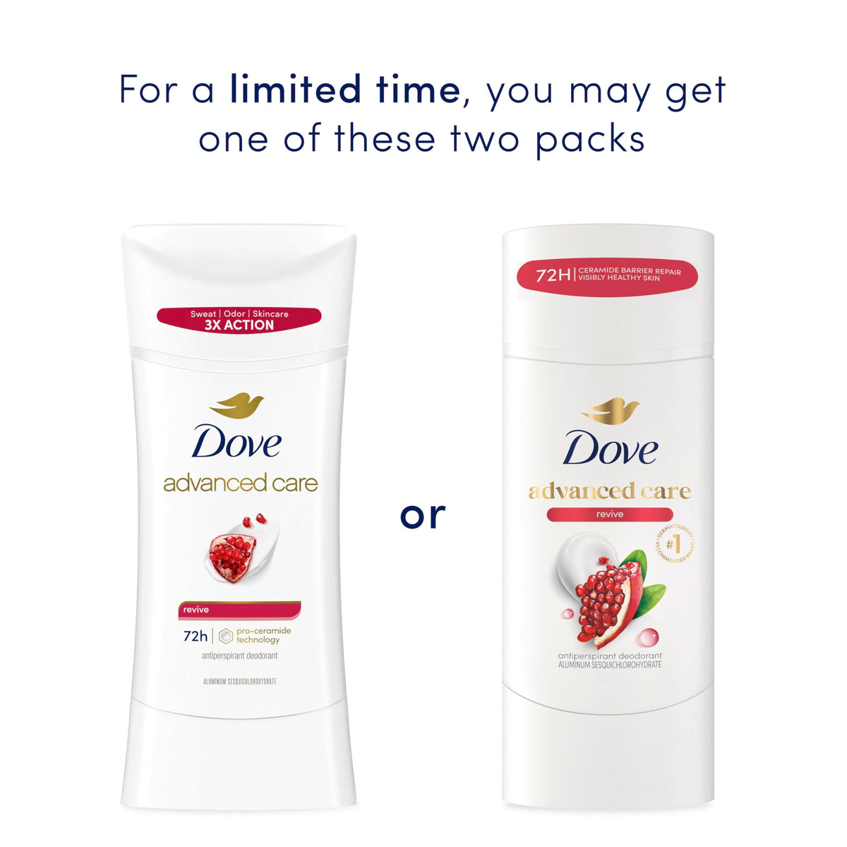 Close-up of Dove stick showing Pro-Ceramide label and ingredient focus