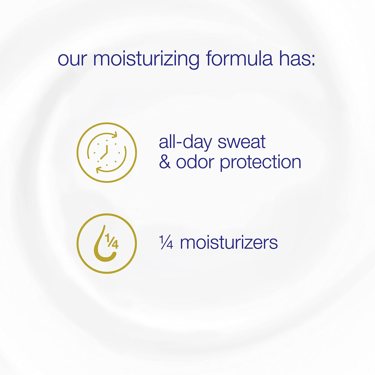 Dove stick applied with no white marks on a shirt to demonstrate invisible finish