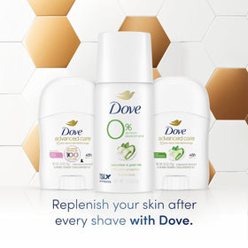 Dove stick texture and application showing smooth finish and moisturizing effect