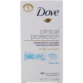 Dove clinical antiperspirant stick texture close-up for smooth glide
