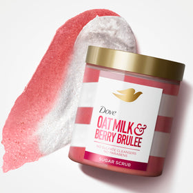 Dove scrub in shower scene creating spa-like routine at home