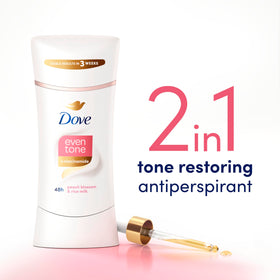 Dove close-up texture of stick highlighting smooth glide benefit