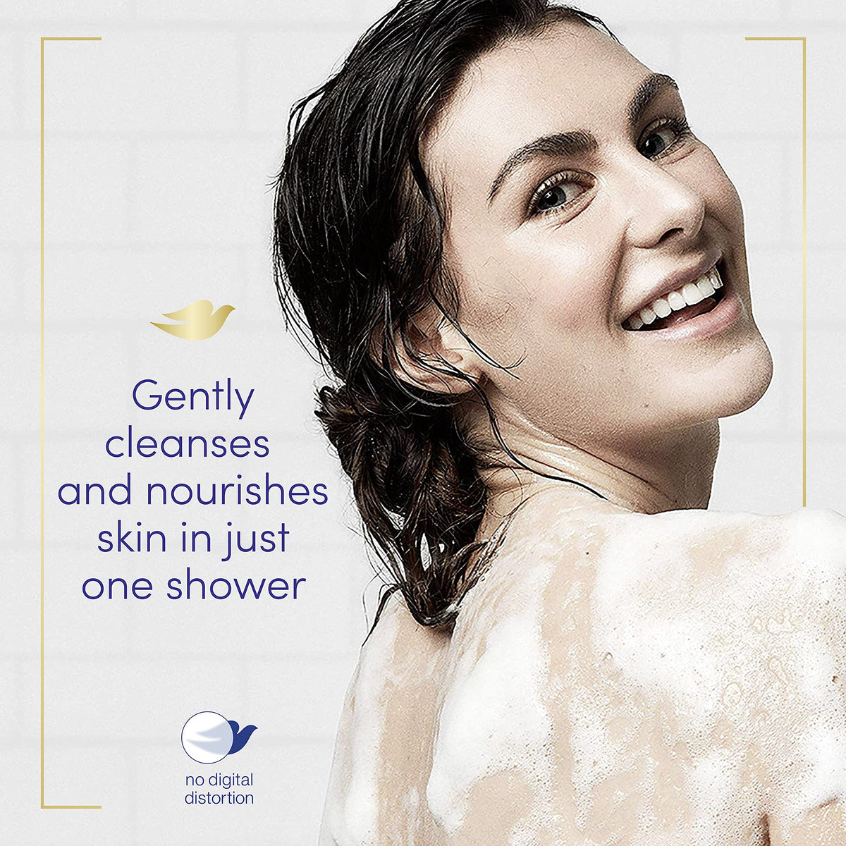 Dove cream lather texture illustrating mild foam and soothing cleanse benefit