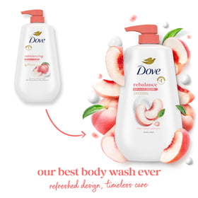 Close-up of Dove body wash texture highlighting MicroMoisture droplets for soft skin