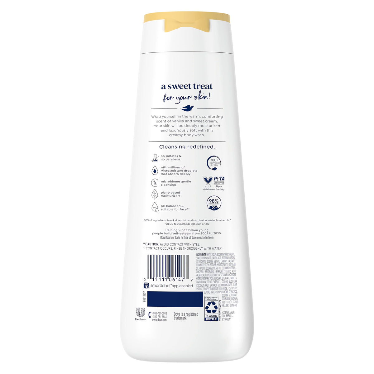 Dove creamy lather texture close-up showing rich foam and moisturization benefit