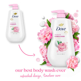 Dove gel texture on hand demonstrating smooth moisturizing feel