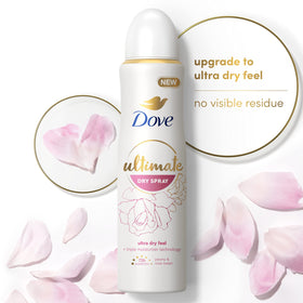 Dove mist texture spraying, highlights fast-drying lightweight feel for underarms