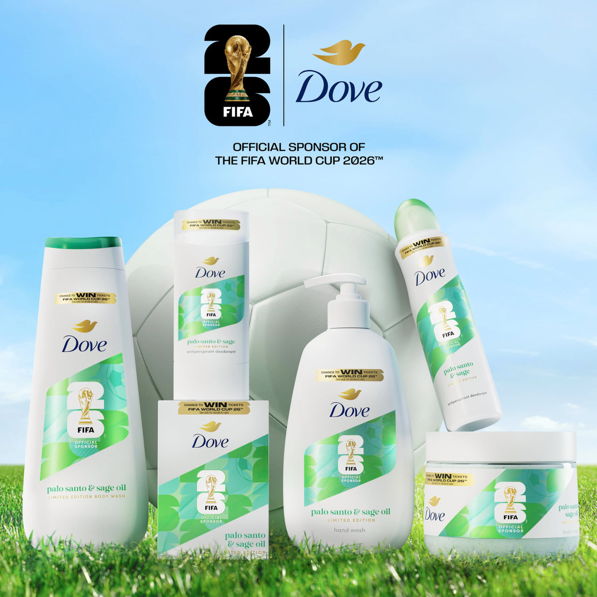 Dove three‑pack beside common items to show bottle size and value