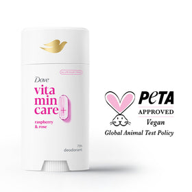 Dove VitaminCare+ with raspberries and roses showing scent inspiration benefit