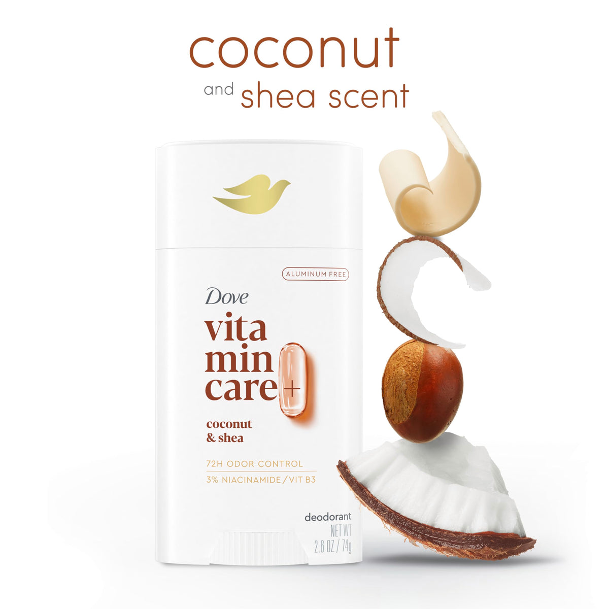 Dove VitaminCare+ stick in hand being applied for breathable odor protection