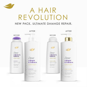 Dove conditioner creamy texture showing smooth detangling effect