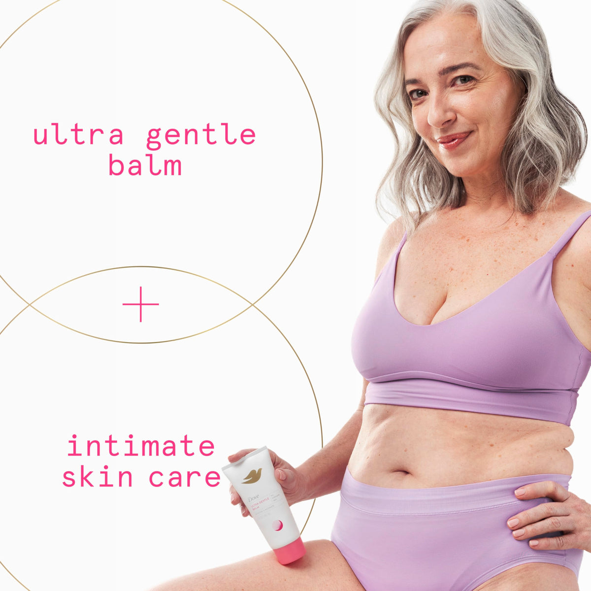 Dove vulva balm application demonstration shows gentle targeted moisture