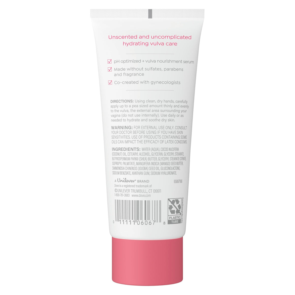 Dove vulva balm open jar texture highlights rich, nourishing feel