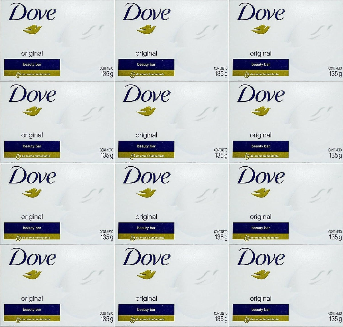 Dove white cream bar front packaging showing brand and pack benefits
