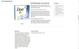 Dove white cream bar single unwrapped to show smooth surface and hydration benefit