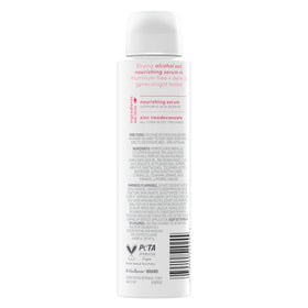 Dove whole body deodorant nozzle closeup highlighting easy, targeted spray
