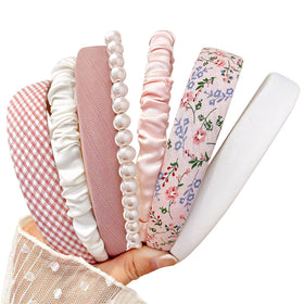 DOXISHRUKY front view of seven headbands showing variety and easy selection
