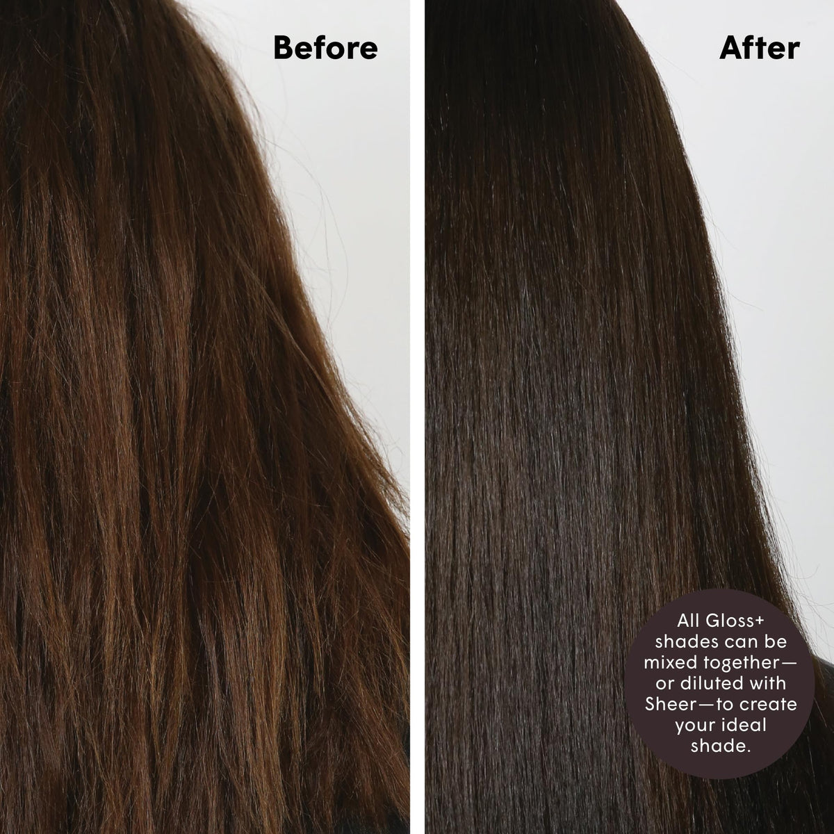 dpHUE application on hair showing easy no-mix use and shine