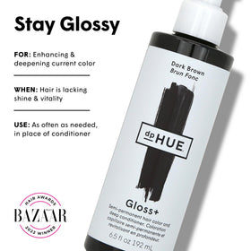 dpHUE texture close-up of Gloss+ gel showing glossy consistency