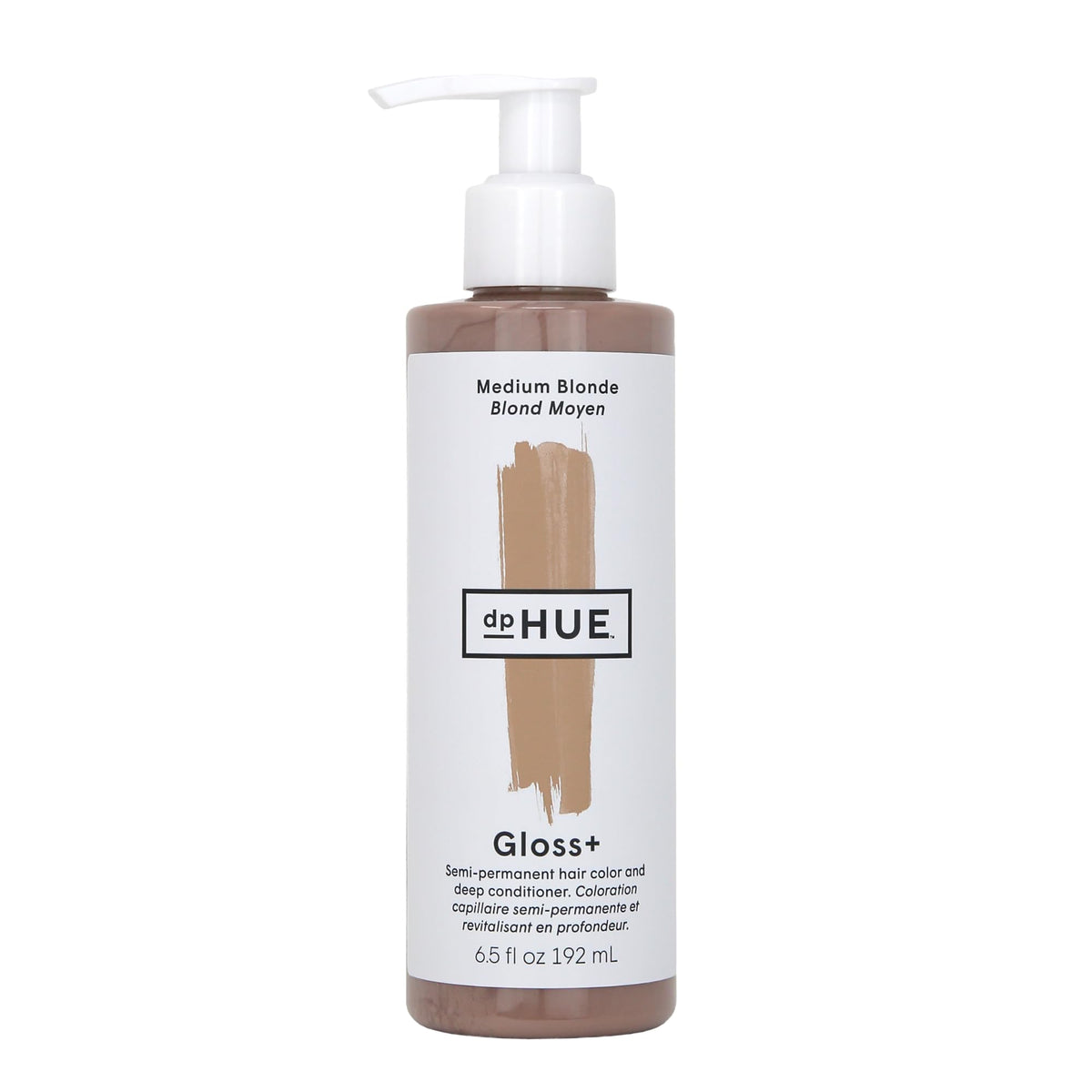 dpHUE Medium Blonde bottle front view showing easy glossy results