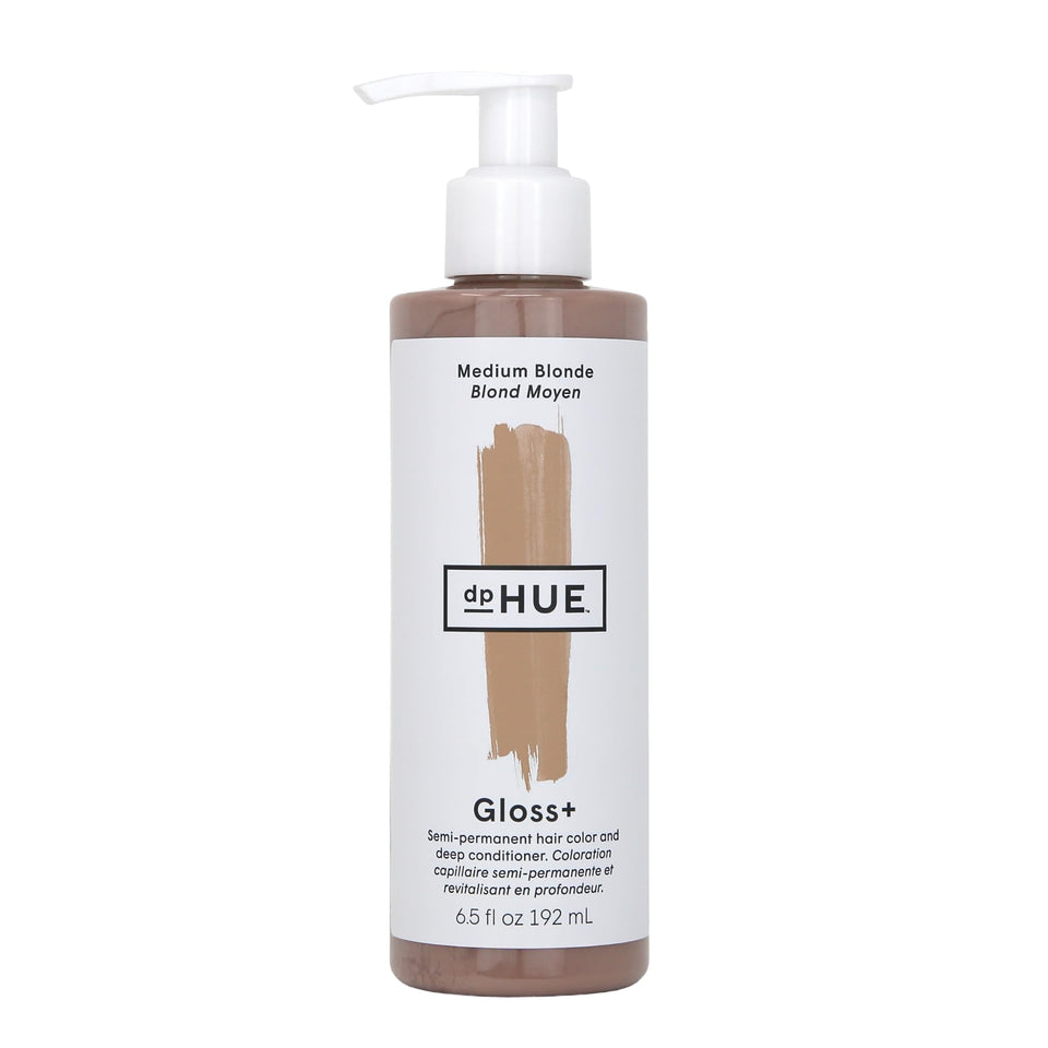 dpHUE Medium Blonde bottle front view showing easy glossy results