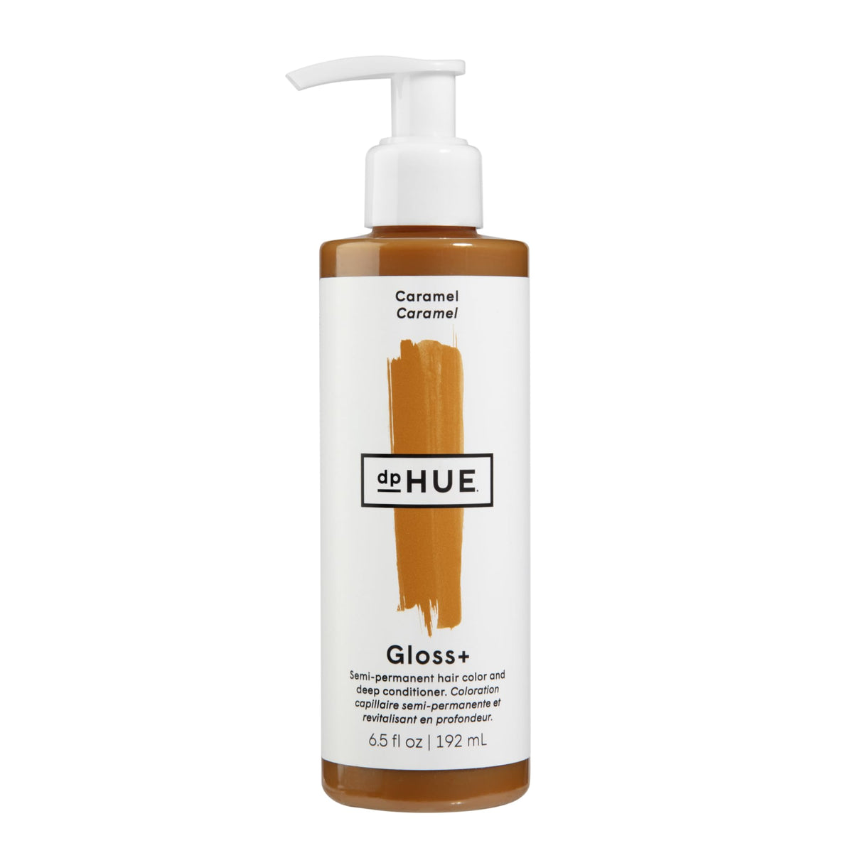 dpHUE Gloss+ Caramel front packaging showing warm tone and shine benefits