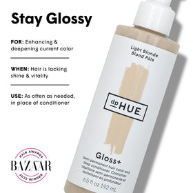 dpHUE pump dispensing Gloss+ texture for easy, no-mix application