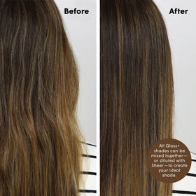 dpHUE being applied to damp hair demonstrating easy at-home use