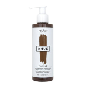 dpHUE bottle front view showing Light Brown gloss for instant shine