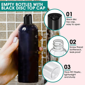 DPLASKA bottle in hand showing 16oz scale for accurate portioning benefit