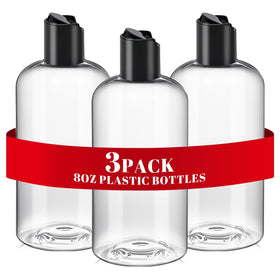DPLASKA front view clear bottles showing capacity and clarity benefit