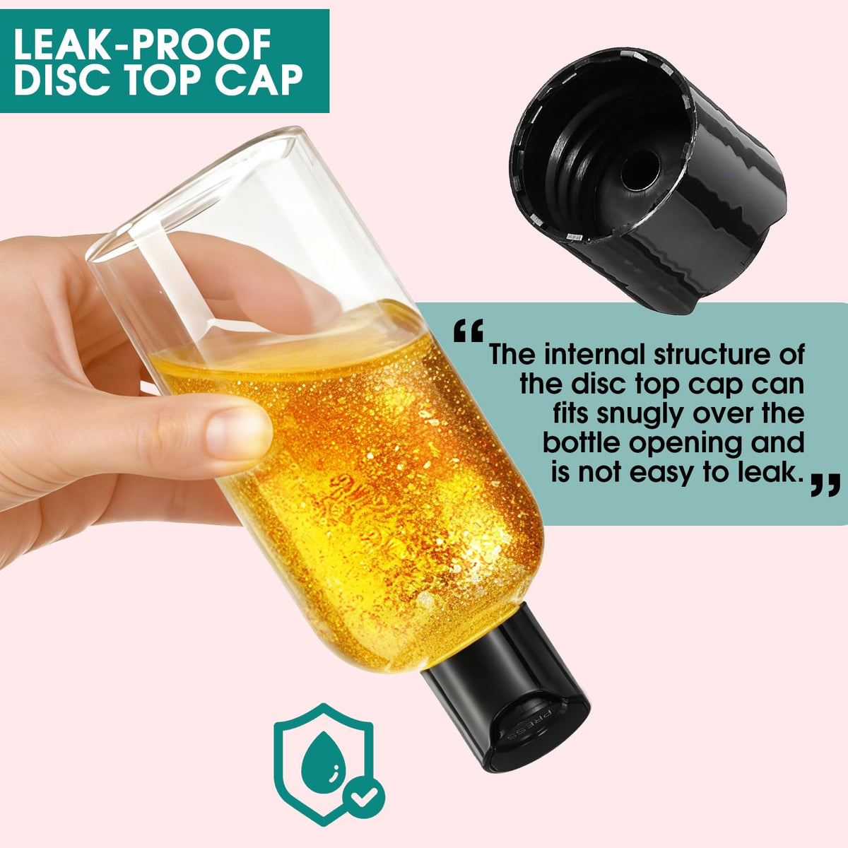 DPLASKA squeeze dispense in hand demonstrating controlled flow