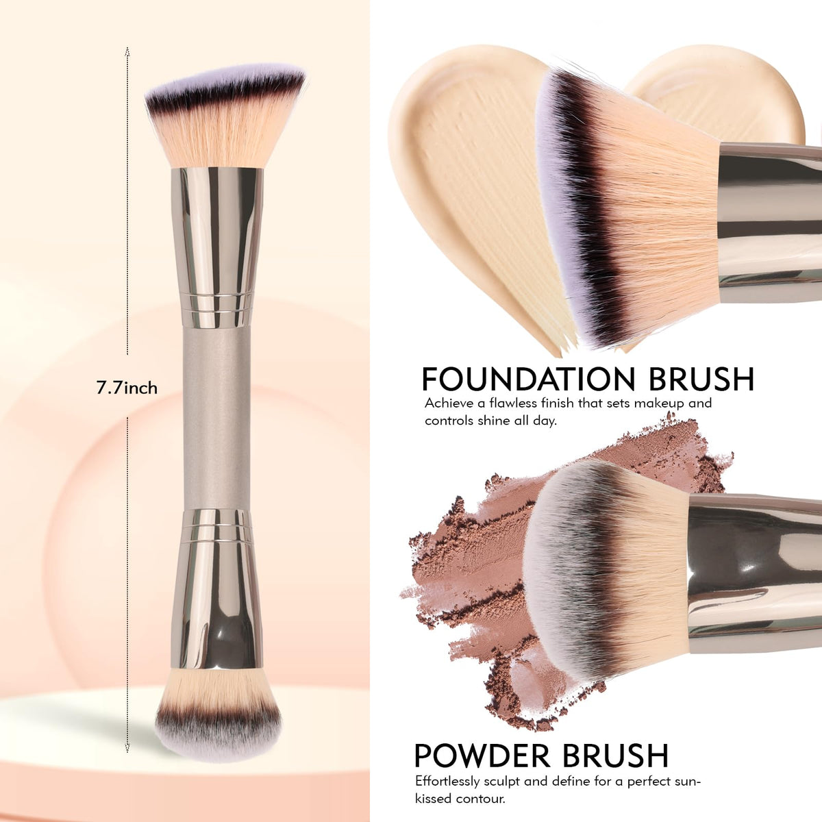 dpolla round head texture detail highlighting soft fibers for smooth powder buffing