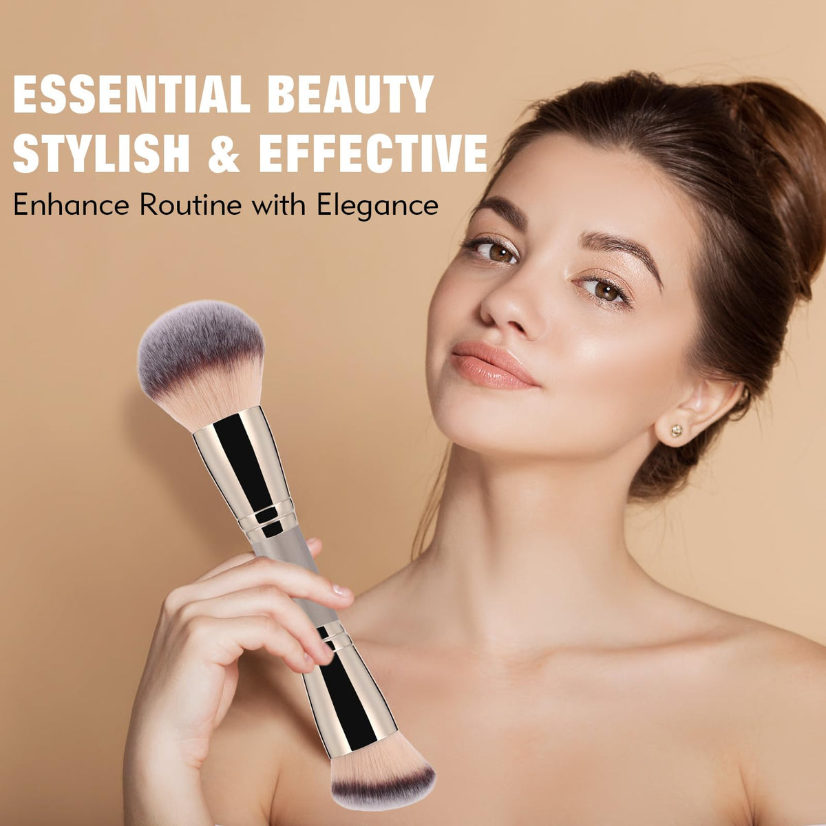 dpolla rounded brush head closeup highlighting soft fibers for seamless blending
