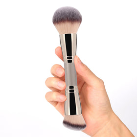dpolla dual-ended brush front view showing both heads for versatile application
