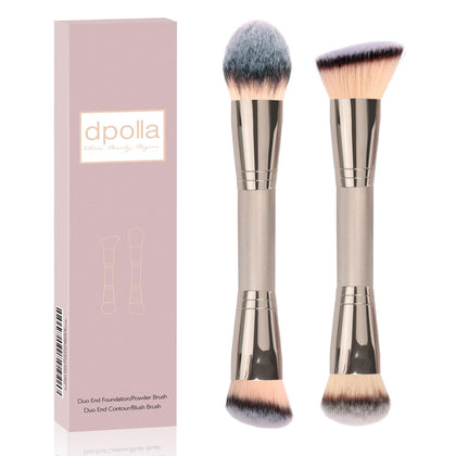 dpolla front view of dual-ended brushes showing compact four-in-one tool and polished finish