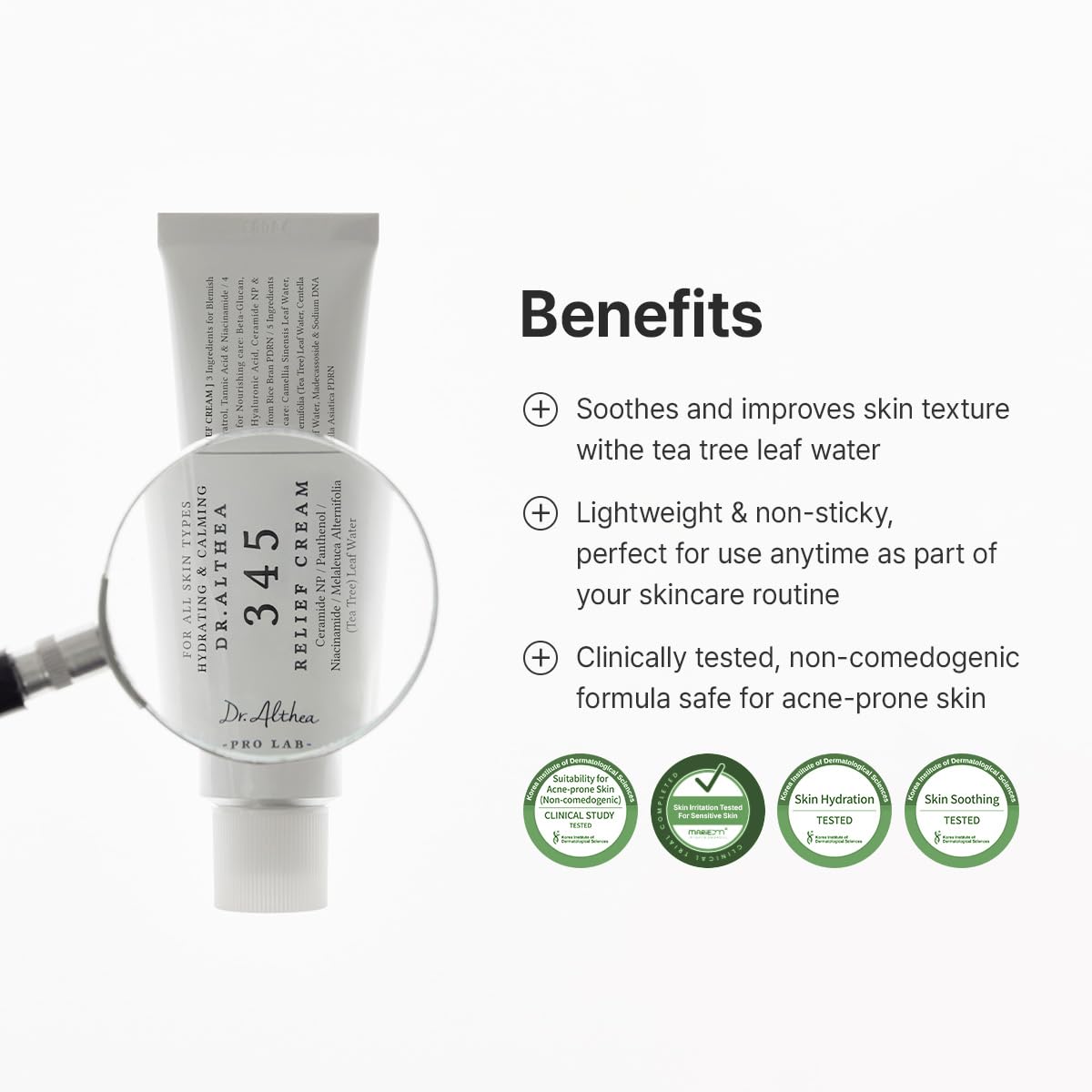Dr.Althea ingredients close-up highlighting PDRN and botanical actives