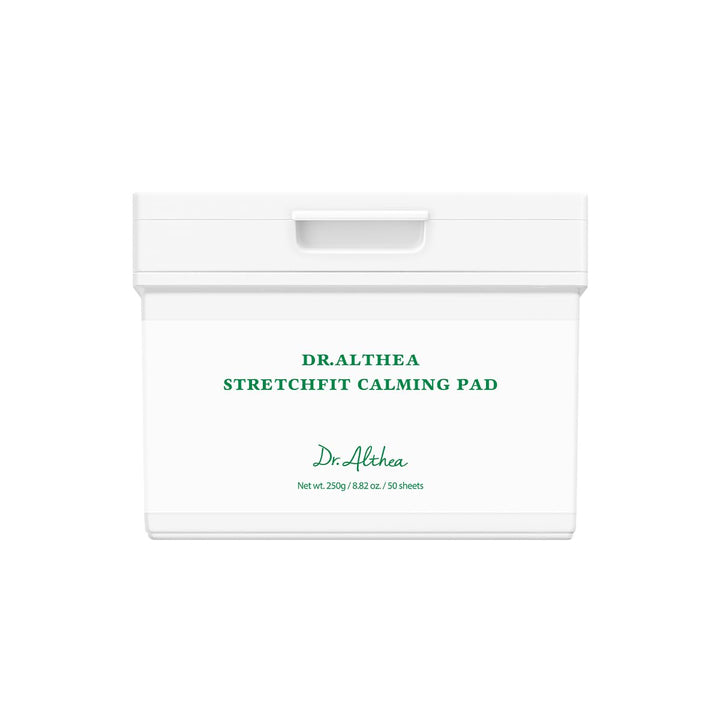 Dr.Althea front packaging showing calming pad benefits and vegan label