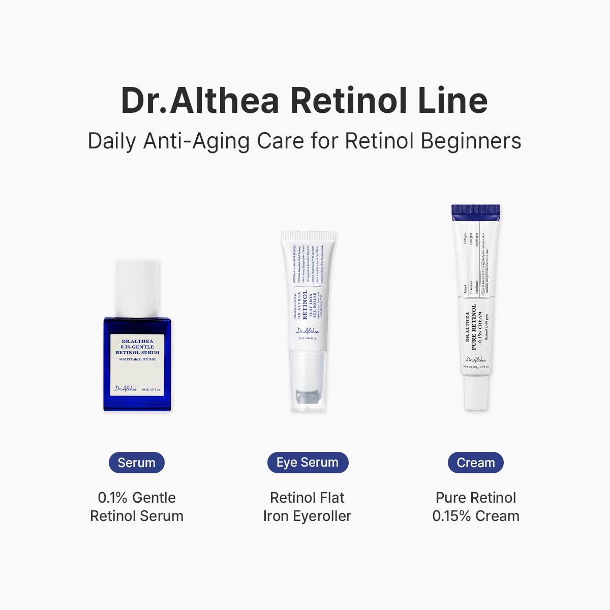 Dr.Althea bottle beside coin for scale to show compact 1.01 fl oz size